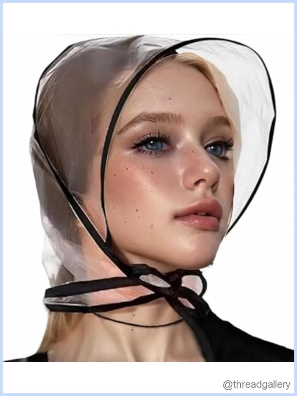2 Pcs Women's Rain Bonnet with Visor Clear Waterproof Rain Hat